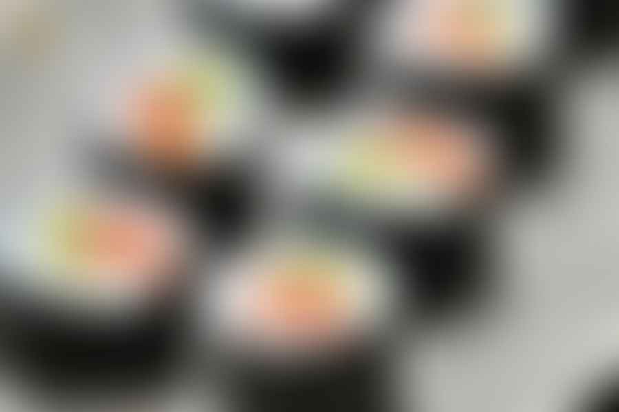 Cream cheese sushi topping
